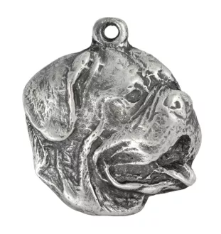 Dogue de Bordeaux I - collier avec un chien, pendentif en plaqué argent pour les fans de chiens, bijoux uniques de la marque Art-Dog