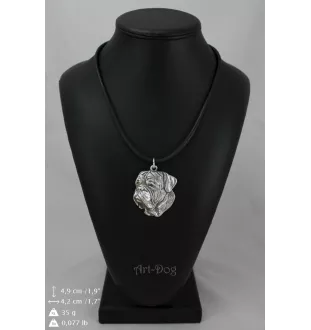 Dogue de Bordeaux, French Mastiff, Bordeauxdog II - Necklace with dog, silver-plated pendant for dog fan, unique jewelry by Art-Dog brand
