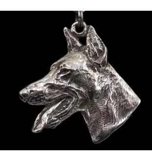 Dobermann, Doberman Pinscher, Dobie - Dog necklace in gift box, silver-plated locket for dog fan, striking pendant by Art-Dog brand