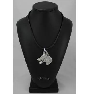 Dobermann, Doberman Pinscher, Dobie - Dog necklace in gift box, silver-plated locket for dog fan, striking pendant by Art-Dog brand
