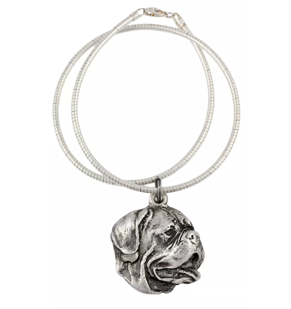 Bordeauxdogge, Dogue de Bordeaux I - Hundehalsband, einzigartiger Schmuck für den Hundefan, einzigartiger Kreuzotter-Anhänger der Marke Art-Dog