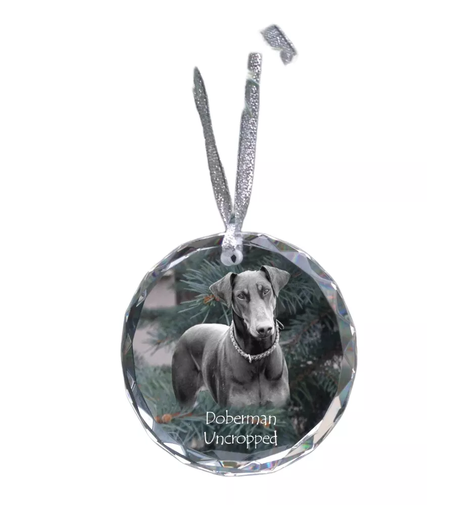 Doberman medal kryształowy z psem Art-Dog