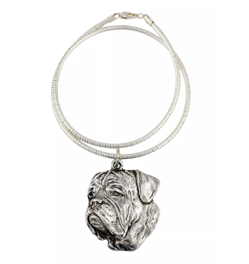 Dogue de Bordeaux, French Mastiff, Bordeauxdog II - Dog necklace, unique jewellery for the dog fan, unique adder pendant by Art-Dog brand