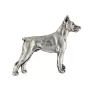 Dobermann, Doberman Pinscher, Dobie  - Silver-plated dog brooch, elegant pin, jacket lapel decoration by Art-Dog brand