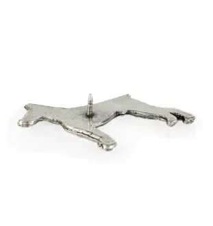 Dobermann, Doberman Pinscher, Dobie  - Silver-plated dog brooch, elegant pin, jacket lapel decoration by Art-Dog brand