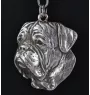 Dogue de Bordeaux II - Collier de chien dans une boîte cadeau, médaillon argenté pour fan de chien, pendentif remarquable de la marque Art-Dog