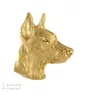 Dobermann, Doberman Pinscher, Dobie I - Dog brooch in decorative box, elegant gold-plated pin, Art-Dog brand jacket pin