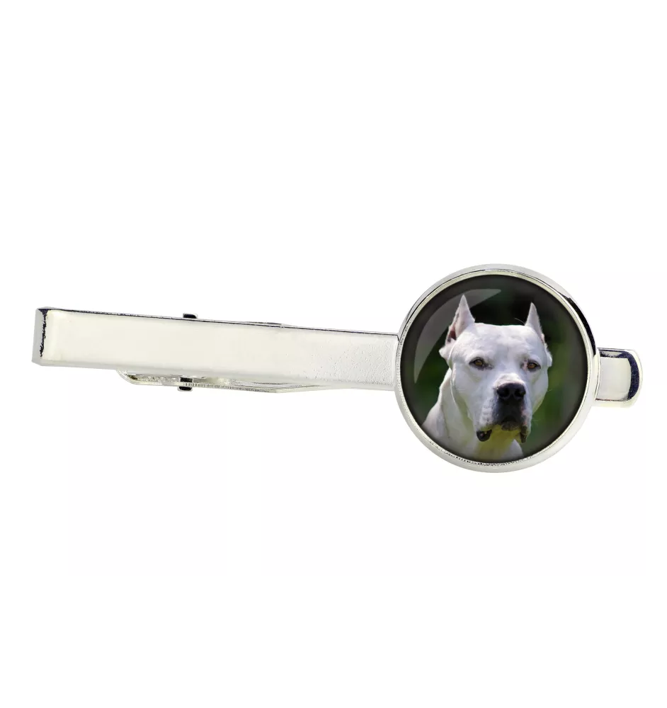 Dogo Argentino - tie clip, ornament, jewelry for an evening outfit by Art-Dog