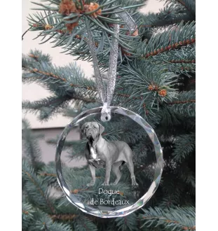 Dog z Bordeaux medal kryształowy z psem Art-Dog