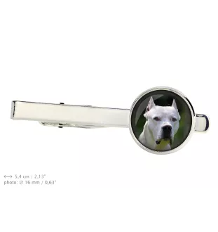 Dogo Argentino - tie clip, ornament, jewelry for an evening outfit by Art-Dog