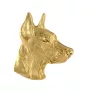 Dobermann, Dobermann Pinscher I - broche plaquée or, ornement élégant pour chien, broche unique de la marque Art-Dog