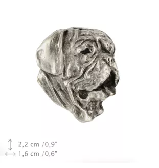 Dogue de Bordeaux, French Mastiff, Bordeauxdog - Dog brooch in a gift box, elegant pin, lapel pin for Art-Dog brand jacket