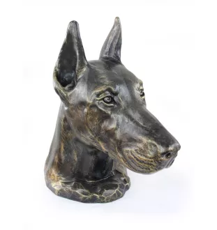 Dobermann - Hundebüste, großer Hundekopf für den Garten, einzigartige Wohnzimmerdekoration der Marke Art-Dog