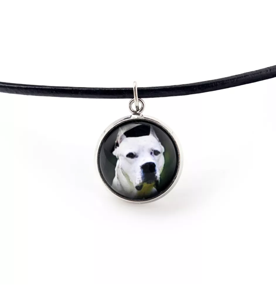 Dogue argentin, Dogo argentino - collier pendentif avec votre photo, fait main, bijoux de la marque Art-Dog