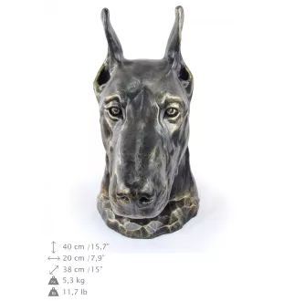 Dobermann - Hundebüste, großer Hundekopf für den Garten, einzigartige Wohnzimmerdekoration der Marke Art-Dog