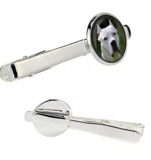Dogo Argentino - tie clip in a box, stylish tie, personalized jewelry from the Art-Dog brand