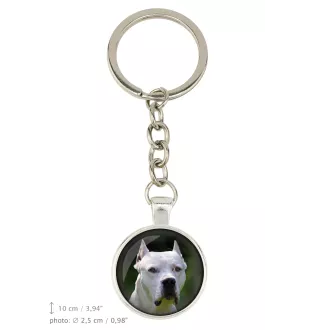 Dog argentyński brelok w pudełku ze zdjęciem Art-Dog