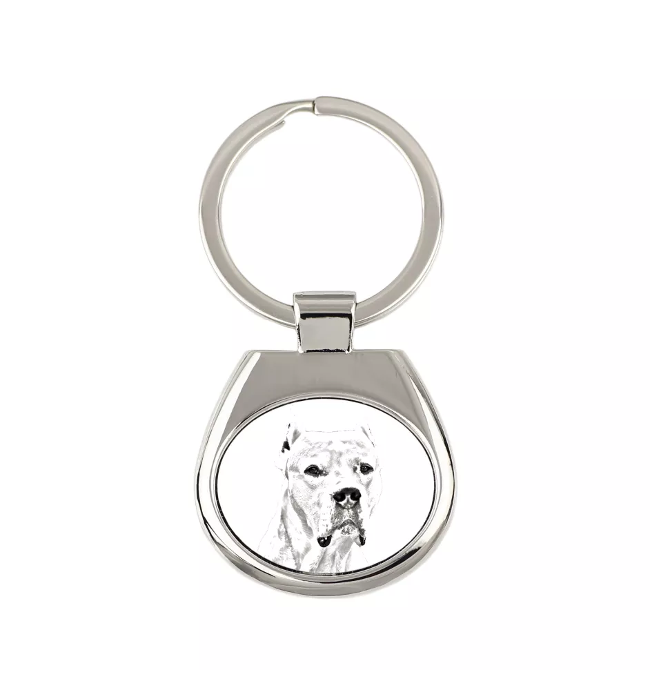 Dogue argentin, Dogo argentino - porte-clés avec chien, porte-clés imprimé, breloque personnalisée de la marque Art-Dog