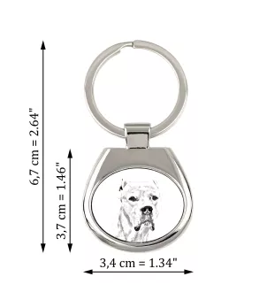 Dogo Argentino - keychain with a dog, keychain with a print, personalized pendant from the Art-Dog brand