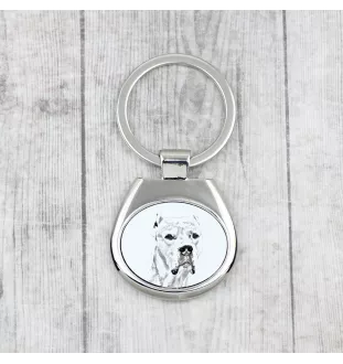 Dogo Argentino - keychain with a dog, keychain with a print, personalized pendant from the Art-Dog brand