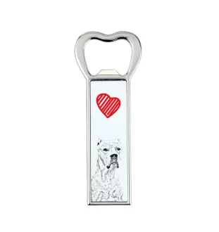 Dogo Argentino - bottle opener with a dog, personalized fridge opener, unique gift for a man by Art-Dog brand