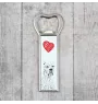 Dogo Argentino - bottle opener with a dog, personalized fridge opener, unique gift for a man by Art-Dog brand