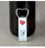 Dogo Argentino - bottle opener with a dog, personalized fridge opener, unique gift for a man by Art-Dog brand