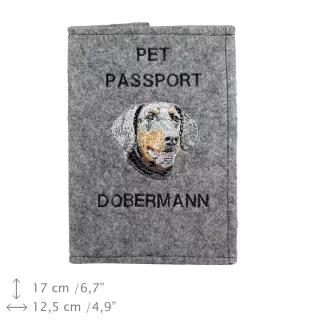 Dobermann, Dobermann Pinscher I - Porte passeport pour chien, porte document, cadeau pour le voyageur de la marque Art-Dog