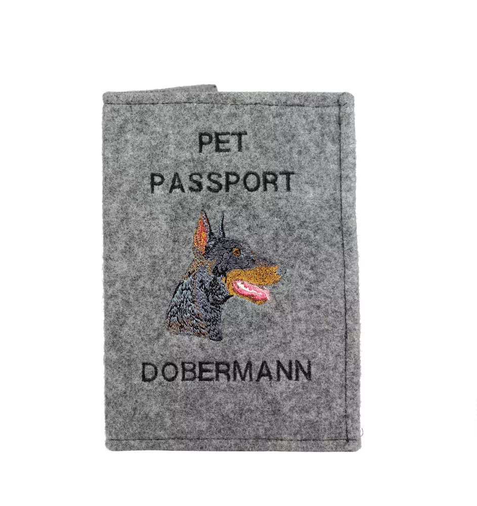 Dobermann II - Hundepassetui, Dokumententasche, Geschenk für den Reisenden von der Marke Art-Dog