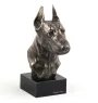 Dobermann, Doberman Pinscher, Dobie I - Dog statue, bust on stone base, sculpture, trophy for dog show by Art-Dog brand