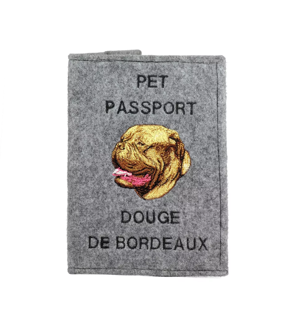 Dogue de Bordeaux - Porte passeport pour chien, porte document, cadeau pour le voyageur de la marque Art-Dog