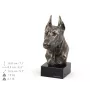 Dobermann, Dobermann Pinscher I - Statue de chien, buste sur socle en pierre, sculpture, trophée pour exposition canine par la marque Art-Dog