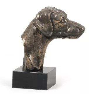 Dobermann, Doberman Pinscher, Dobie II - Dog statue, bust on stone base, sculpture, trophy for dog show by Art-Dog brand