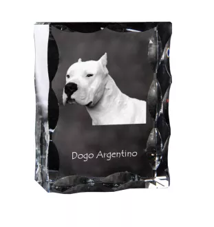Dog argentyński ramka kryształowa z psem Art-Dog