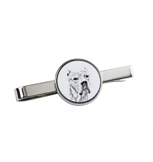 Dogo Argentino - tie clip with a dog, personalized tie clip, a unique gift for a man from the Art-Dog brand