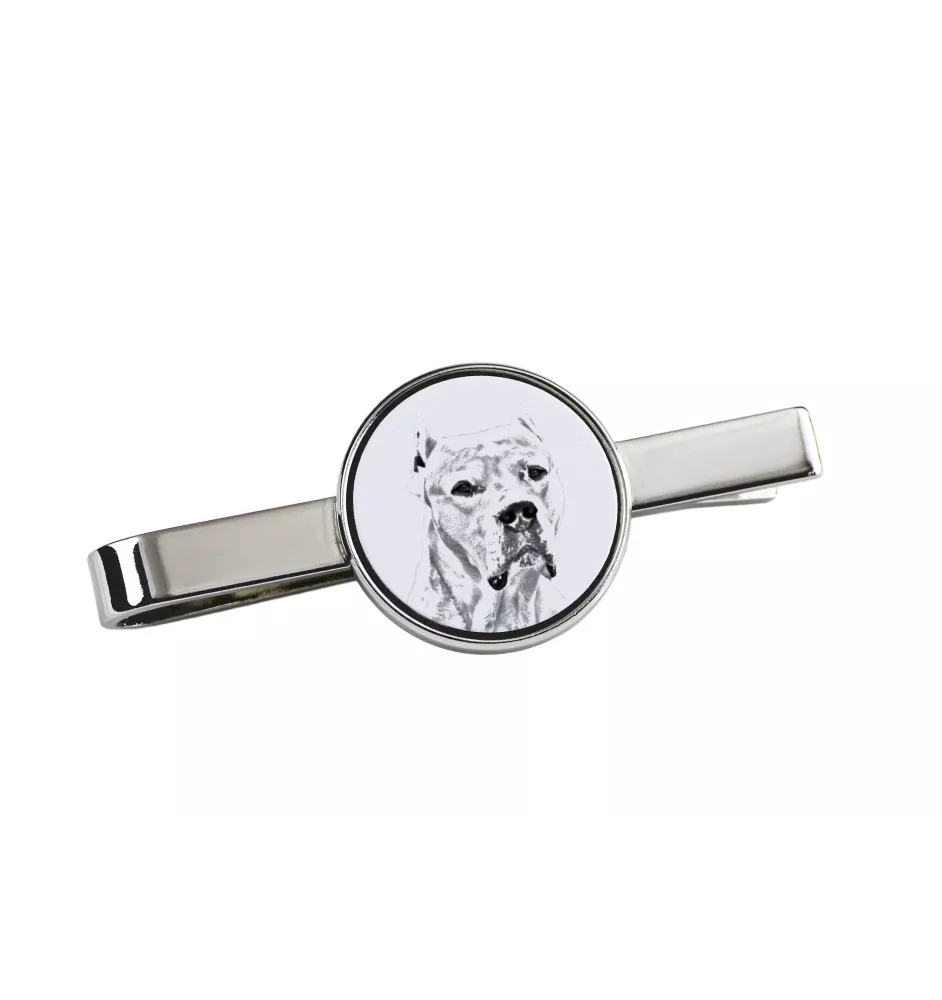 Dogo Argentino - tie clip with a dog, personalized tie clip, a unique gift for a man from the Art-Dog brand