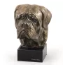 Bordeauxdogge, Dogue de Bordeaux - Hundestatue, Büste auf Steinsockel, Skulptur, Trophäe für Hundeausstellung der Marke Art-Dog
