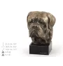 Bordeauxdogge, Dogue de Bordeaux - Hundestatue, Büste auf Steinsockel, Skulptur, Trophäe für Hundeausstellung der Marke Art-Dog