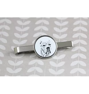 Argentinische Dogge, Dogo Argentino - Krawattenklammer mit Hund, personalisierter Krawattenclip, einzigartiges Geschenk für Männer von der Marke Art-Dog