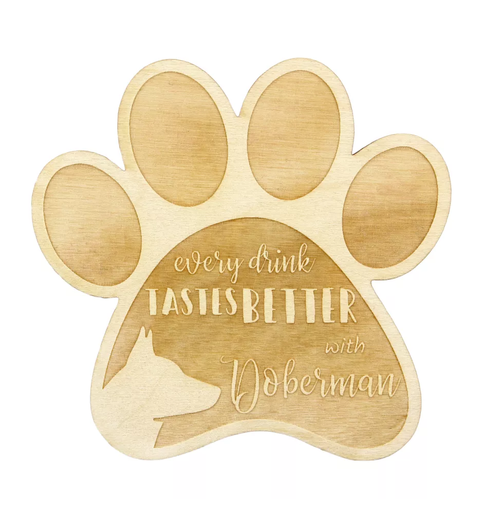 Dobermann, Dobermann Pinscher - Sous-verre mug, sous-verre gravé avec chien, cadeau pour amoureux des chiens par la marque Art-Dog