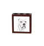 Argentinische Dogge, Dogo Argentino - Stifthalter mit Hund, Schreibtischorganizer mit Aufdruck, personalisierte Schreibtischdekoration der Marke Art-Dog