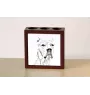 Dogo Argentino - pen holder with a dog, desk organizer with a print, personalized desk decoration from the Art-Dog brand.