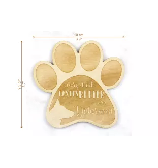 Doberman podkładka pod kubek ze sklejki Art-Dog