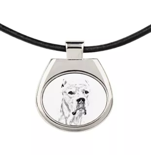 Argentinische Dogge, Dogo Argentino - Halskette mit Hund, personalisierter Anhänger mit Foto, einzigartige Halskette für Frauen und Männer von der Marke Art-Dog