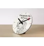 Dogo Argentino - wall clock with a dog, shelf clock with a print, personalized home decoration from the Art-Dog brand