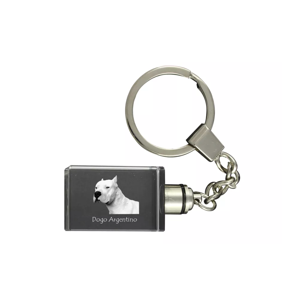 Dog argentyński brelok kryształowy z psem Art-Dog