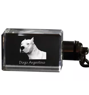 Dog argentyński brelok kryształowy z psem Art-Dog