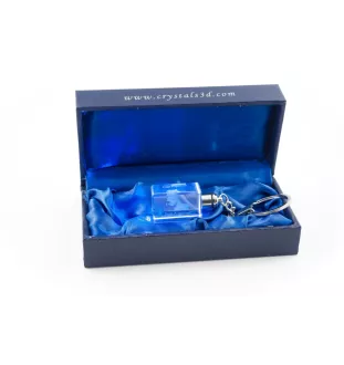 Argentinische Dogge, Dogo Argentino - Schlüsselanhänger aus Kristall mit Hundefoto, beleuchteter Schlüsselanhänger, einzigartiges Geschenk der Marke Art-Dog