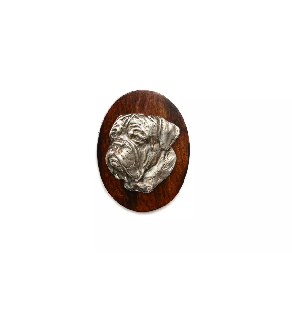 Dog z Bordeaux broszka clipring drewniany Art-Dog