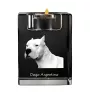 Argentinische Dogge, Dogo Argentino - Kerzenhalter mit Hundefoto, Teelichthalter aus Kristall, personalisiertes Geschenk der Marke Art-Dog